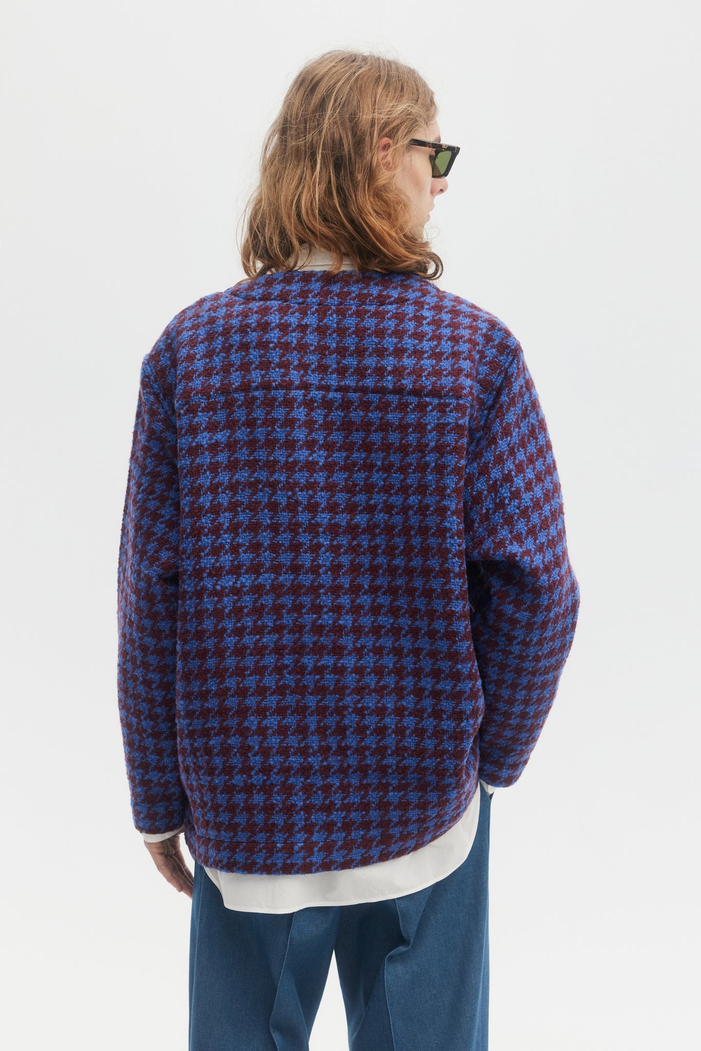 Cardigan en laine vierge Dogtooth