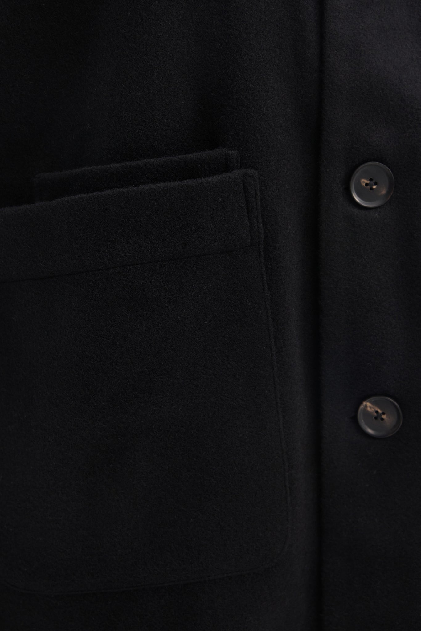 Black wool cashmere cardigan jacket