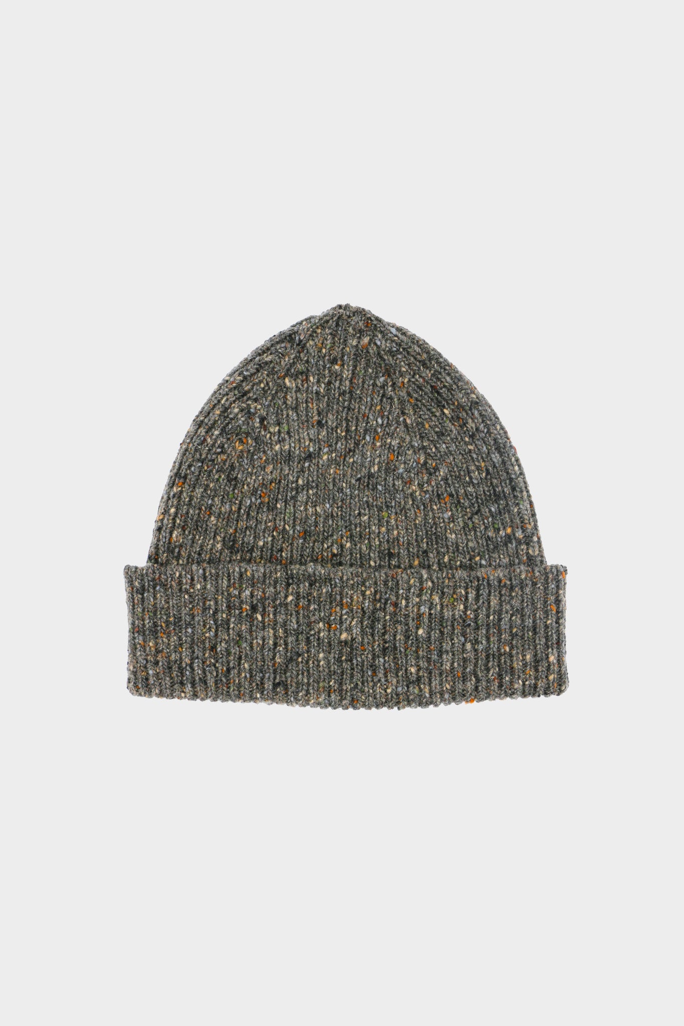 Taupe donegal virgin wool beanie