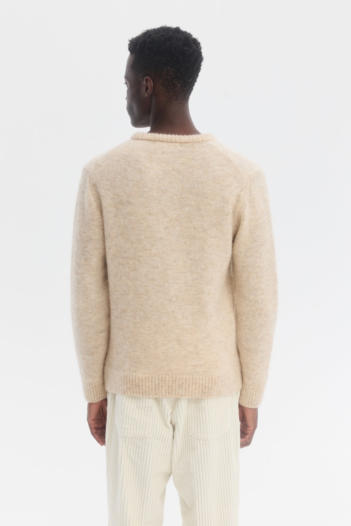 Pull en mohair et alpaga naturel